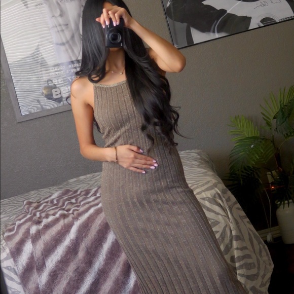 Zara Glitter High Rise Midi Dress - Picture 3 of 7